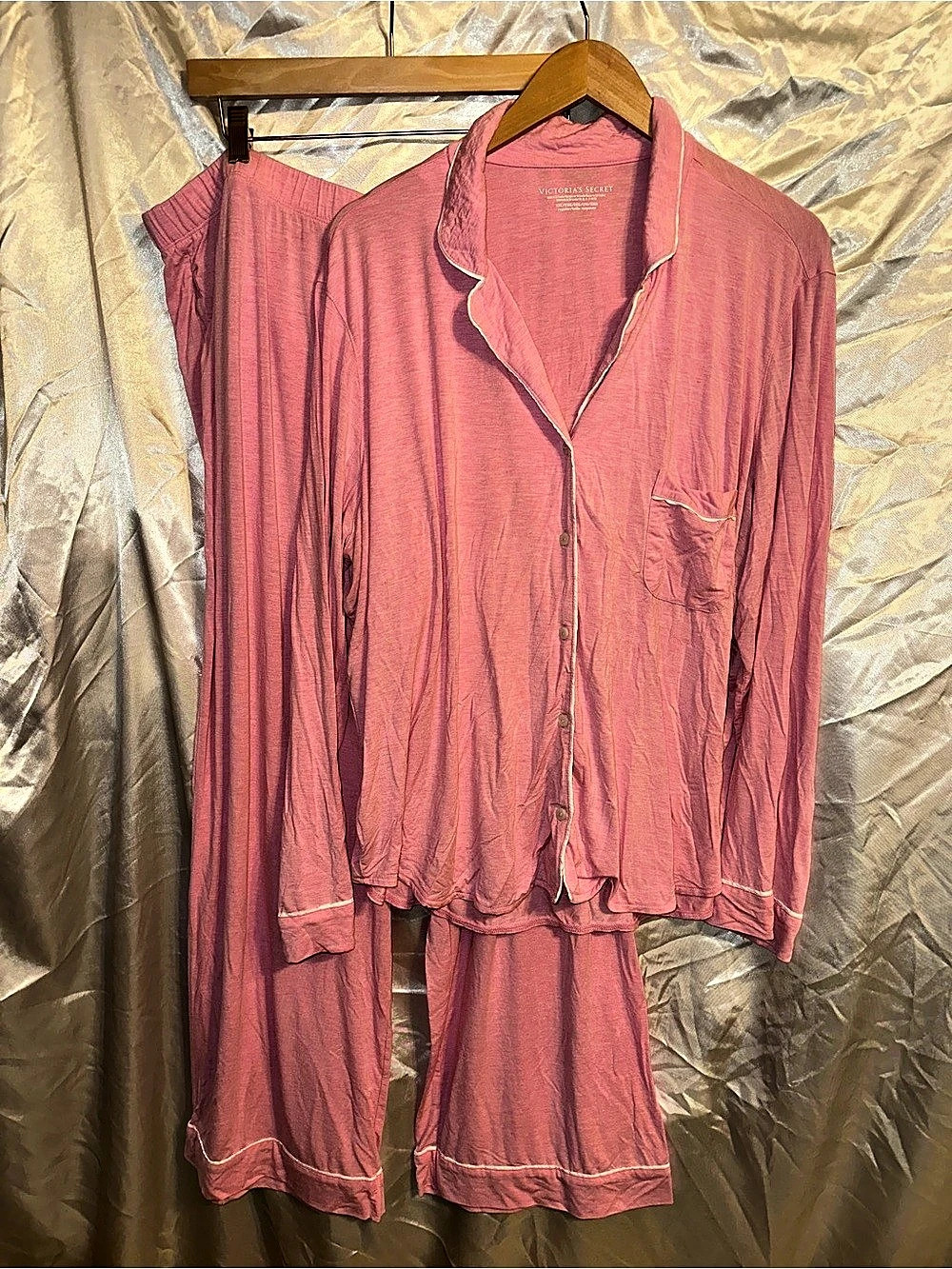 Victoria's Secret Long PJ Set Pink Size XXL